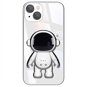 Til iPhone 14 Plus Astronautformet Kickstand telefoncover Galvanisering telefoncover med linsefilm