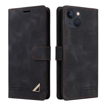 007 Series Flip Læder Taske til iPhone 14 Plus , Stand Beskyttende telefoncover med skin-touch
