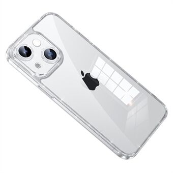 SULADA Til iPhone 14 Plus TPU-ramme Hærdet glas-bagside Telefon-etui Linsebeskytter Glitter galvaniseringscover