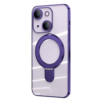 Til iPhone 14 Plus Magnetic Invisible Kickstand telefoncover TPU+akryl klart cover med kameralinsefilm