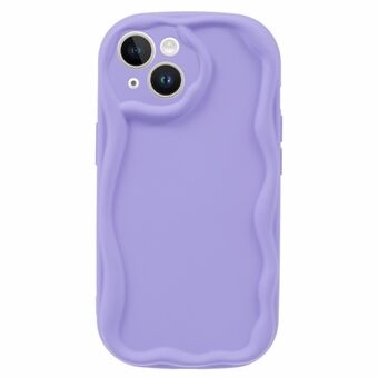 Til iPhone 14 Plus Cover Gummi-belagt Candy Farve Ridsefri Telefon TPU Cover