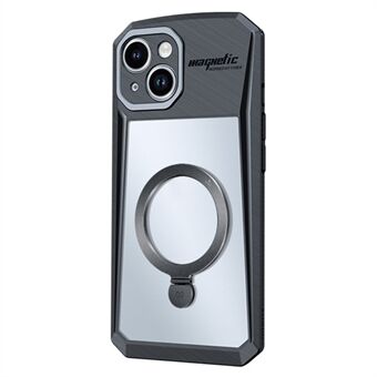 XUNDD Til iPhone 14 Plus etui Ring Kickstand PC+TPU Telefoncover Kompatibel med MagSafe