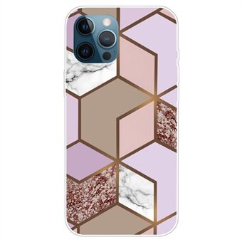 Til iPhone 14 Pro Max  marmordesign abstrakt mønster IMD-cover Blød TPU-skind med høj effekt telefoncover