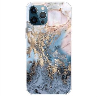 Til iPhone 14 Pro Max  B-stil marmormønsterdesignetui IMD-teknologi TPU stødsikkert skridsikkert beskyttelsescover
