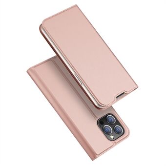 DUX Stand Skin Pro Series til iPhone 14 Pro Max  Anti-ridse PU-læderetui Filio Flip telefoncover med kortholderstativ