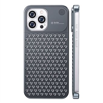 Til iPhone 14 Pro Max Drop-sikker kantløs telefoncover Aluminiumslegering varmeafledning bagcover