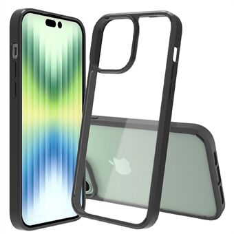 Til iPhone 14 Pro Max  Anti-ridse beskyttende telefoncover Hård akrylbagside + blødt TPU-rammecover