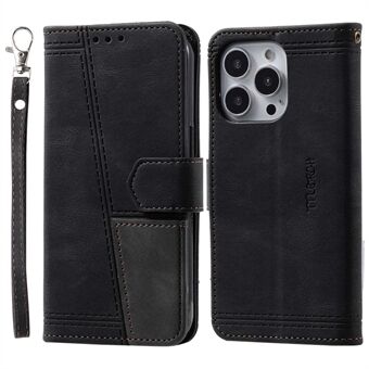 Stand Til iPhone 14 Pro Max  RFID-blokerende hud-touch PU-lædertaske Standpung Telefoncover med håndstrop