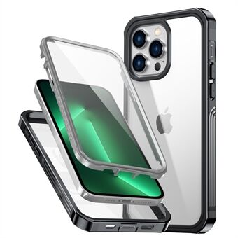 Til iPhone 14 Pro Max  Ultra Slim Phone Case Fuld dækning Hard PC + Blød TPU Anti-ridse bagcover med hærdet glas skærmbeskytter