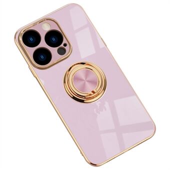 Anti-fald telefoncover Kickstand til iPhone 14 Pro Max 6,7 tommer, Ring 9D galvanisering Præcis udskæring Ultra tyndt telefonbagcover