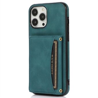 Til iPhone 14 Pro Max  Tri-fold tegnebog Kickstand Telefon Bagcover PU læder + TPU anti-ridse etui
