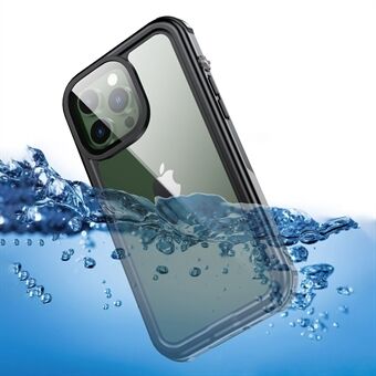 Vandtæt telefoncover til iPhone 14 Pro Max , gennemsigtig Sensitive Touch PC+neopren beskyttende anti-ridse bagcover