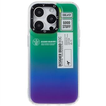 Til iPhone 14 Pro Max  Akryl+TPU Anti-fald telefoncover Laser IMD mønster trykt bagcover