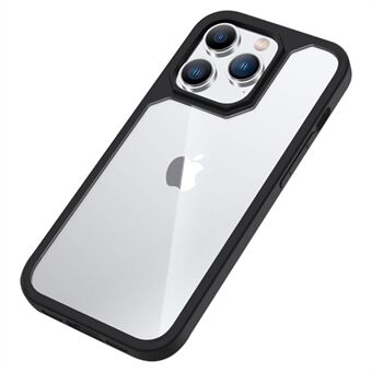 Til iPhone 14 Pro Max  Push-pull Dust Plug Phone Case Anti-fingeraftryk mat TPU + Akryl Hybrid Phone Back Shell