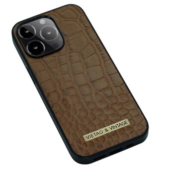 VIETAO til iPhone 14 Pro Max Crocodile Texture PU Læder+PC+TPU telefoncover Business Style Anti-ridse telefoncover