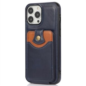 Til iPhone 14 Pro Max Classic stil PU-læder telefoncover Kickstand Lodret flipkort lommedesign Stødsikkert telefoncover