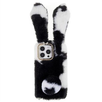 Til iPhone 14 Pro Max Anti-fald Blød håndlavet Fluffy Furry Bunny TPU Shell Cute Rabbit Beskyttelsesetui