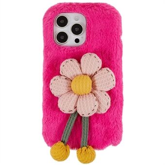 Winter Furry Phone Case til iPhone 14 Pro Max Anti-drop Cover Beskyttende Shell med 3D Plys Dukke