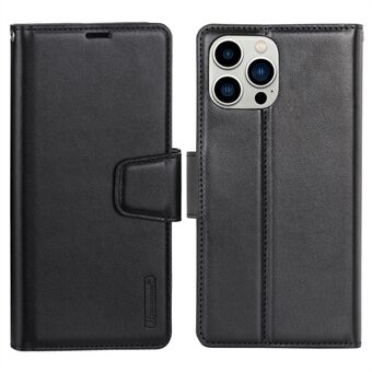 HANMAN Mill Series til iPhone 14 Pro Max Wallet Magnetic Phone Cover Stand PU Læder Anti-ridse Flip Phone Case