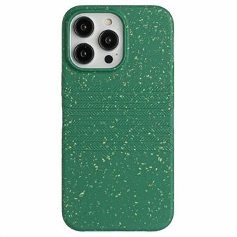 Anti-fald telefoncover til iPhone 14 Pro Max, fuldt biologisk nedbrydeligt hvedehalm + TPU mobiltelefon beskyttelsescover