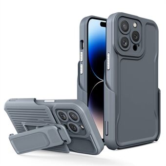 Explorer Series til iPhone 14 Pro Max Hard PC+TPU Stødsikker telefonskal aftagelig tilbageclips Kickstand telefonetui