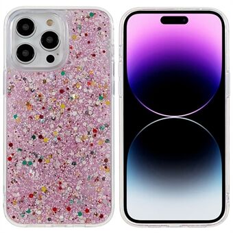 DFANS Starlight Shining Series til iPhone 14 Pro Max Epoxy Design Telefoncover Anti-fading PC+TPU Beskyttende Mobiltelefoncover