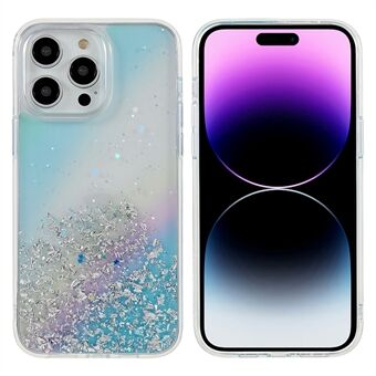 DFANS Starlight Shining Series til iPhone 14 Pro Max Beskyttende Bagcover PC+TPU Glittery Decor Anti-drop Cover