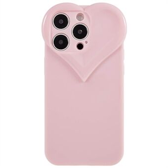 Hjerteformet kamerabeskyttelse telefoncover til iPhone 14 Pro Max, anti-fingeraftryk TPU anti-støv mobiltelefon cover
