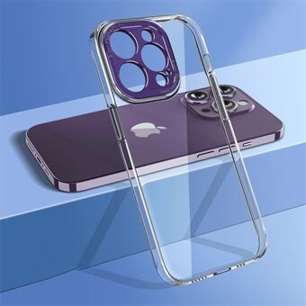 Til iPhone 14 Pro Max Stødsikker hård pc-bagcover Kamerabeskyttelsesramme Krystalklart telefoncover