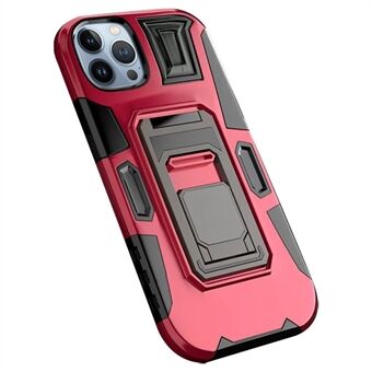 Faldsikkert mobiltelefoncover til iPhone 14 Pro Max Ridsefast TPU + PC-telefoncover Kickstand Indbygget magnetisk metalplade
