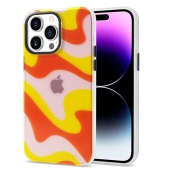 Til iPhone 14 Pro Max Anti-ridse telefoncover IML Unfading Colorful Pattern PC + TPU Hybrid Cover