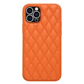Bagcover til iPhone 14 Pro Max, stødsikker Rhombus Texture PU-læder+TPU Anti-ridse telefoncover Shell