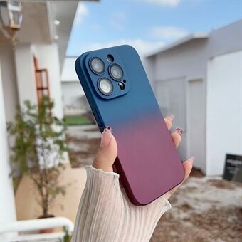 Til iPhone 14 Pro Max Gradient Skin-touch PC-telefonetui Anti-ridse Anti-drop cover med linsebeskyttelsesfilm