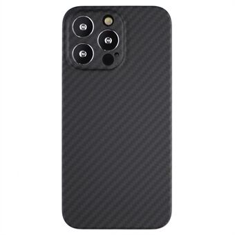 Til iPhone 14 Pro Max Mobiltelefon Beskyttelsescover, Præcis Udskæring Carbon Fiber Texture Aramid Fiber Back Cover - Mat Sort