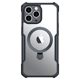 XUNDD til iPhone 14 Pro Max magnetisk telefoncover Klar akryl+TPU telefonetui med støtteben