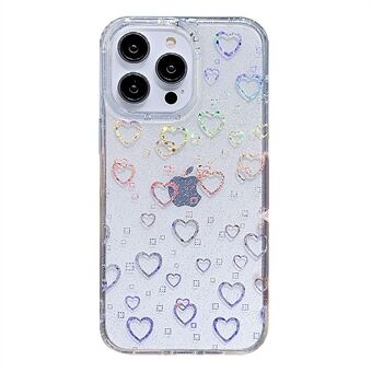 Til iPhone 14 Pro Max PC+TPU Mobiltelefon Case Glitter Powder IMD telefoncover