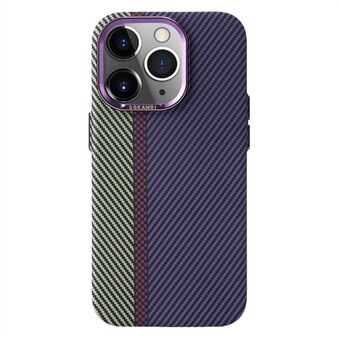 DGKAMEI Til iPhone 14 Pro Max Farvesplejsning Carbon Fiber Texture Telefonetui Anti-drop bagcover