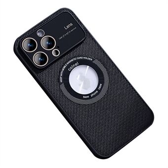 Rygbeskyttelsescover til iPhone 14 Pro Max LOGO View Cutout PC+Nylon telefonetui