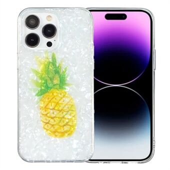 Slim Phone Case til iPhone 14 Pro Max Beskyttende Case IMD Marmor Flower Shell Mønster TPU telefoncover