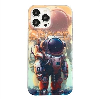 Til iPhone 14 Pro Max Astronaut Pattern IMD telefoncover PC+TPU Drop Protection Mat cover