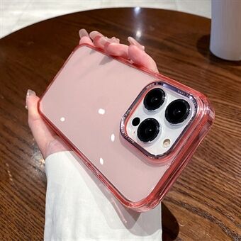 Aluminiumslegering Lensramme Telefoncover til iPhone 14 Pro Max Blød TPU+Hård PC Smartphone Shell Cover