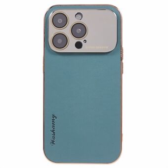 Til iPhone 14 Pro Max PU-læder+TPU+PC-telefonetui Akryllinseramme Stødsikkert galvaniseringscover
