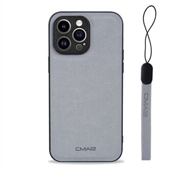 CMAI2 til iPhone 14 Pro Max Stødsikker telefoncover Anti-ridse PU+PC+TPU telefoncover med håndledsstrop