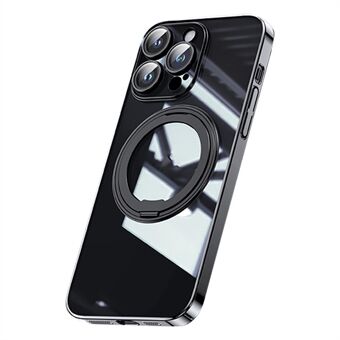Til iPhone 14 Pro Max Kompatibel med MagSafe telefoncover TPU+akryl+zinklegering Kickstand gennemsigtigt cover