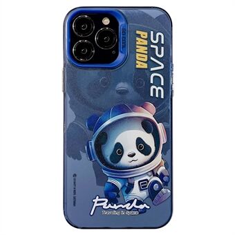 Til iPhone 14 Pro Max PC+TPU Bagcover Panda Astronaut Farverigt Mønstertryk Stødsikkert telefoncover
