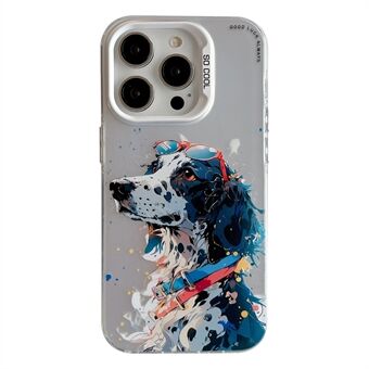 Til iPhone 14 Pro Max Graffiti-telefonetui Dyremønsterudskrivning PC+TPU Anti-ridsecover