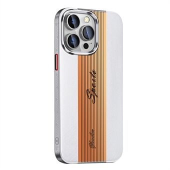 Til iPhone 14 Pro Max Anti-ridse Laser PU Læder+TPU Telefon Case Gradient Design Telefon Shell Cover