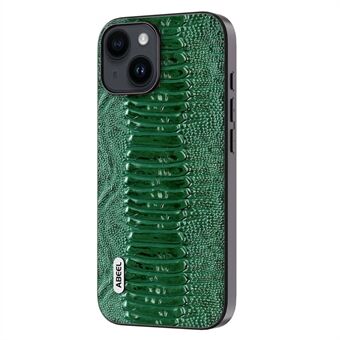 ABEEL krokodilleskindet cover til iPhone 15 ægte koskind + PC + TPU ridsefri telefonetui