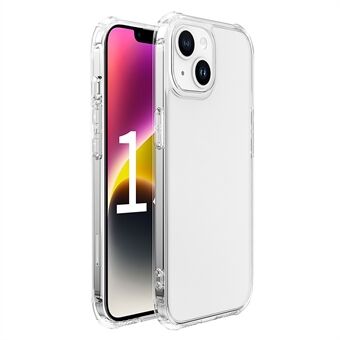 LEEU DESIGN Til iPhone 15 Hærdet glas + TPU-telefoncover 6D stereolydhuller Transparent cover