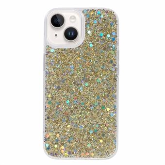 Glitter Skinnende Funklende cover til iPhone 15, Anti-ridse blød TPU-telefon sag